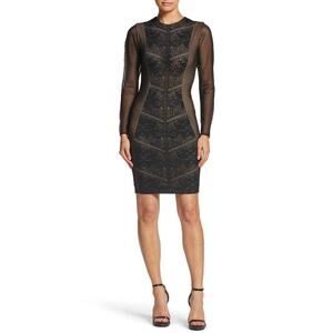 Dress‎ The Population Tori Lace Overlay Body-Con Dress Size M